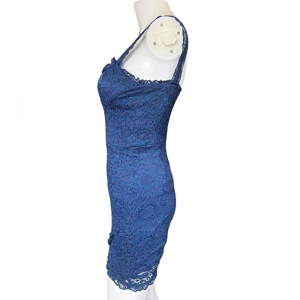 Speechless - Womens Blue Lace Mini Dress Sz. SM - Picture 7 of 12